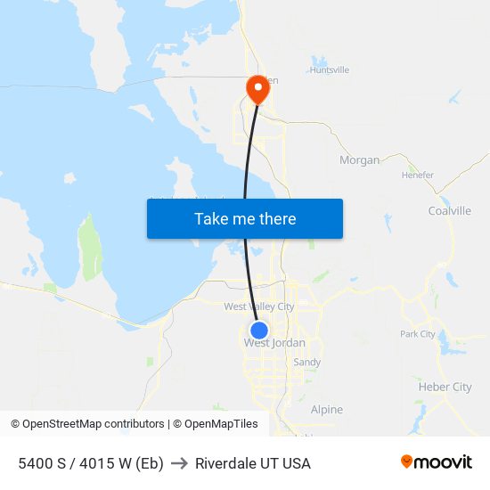 5400 S / 4015 W (Eb) to Riverdale UT USA map