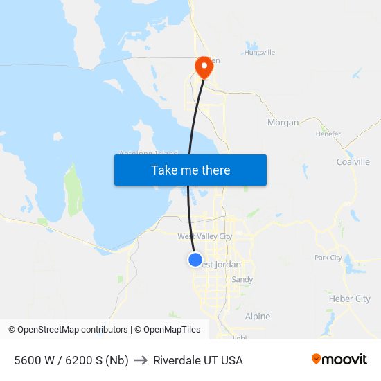 5600 W / 6200 S (Nb) to Riverdale UT USA map