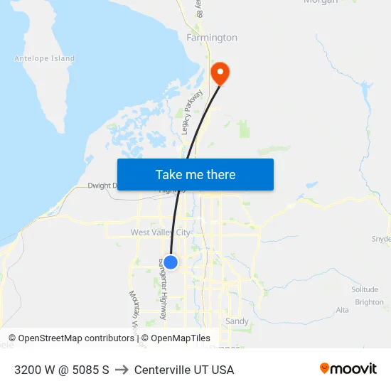 3200 W @ 5085 S to Centerville UT USA map