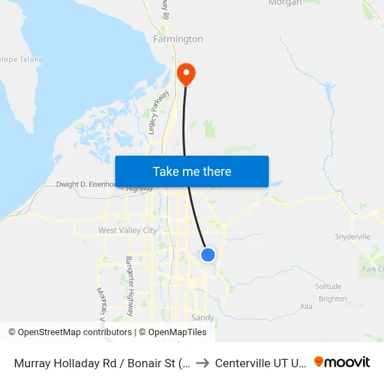 Murray Holladay Rd / Bonair St (Eb) to Centerville UT USA map