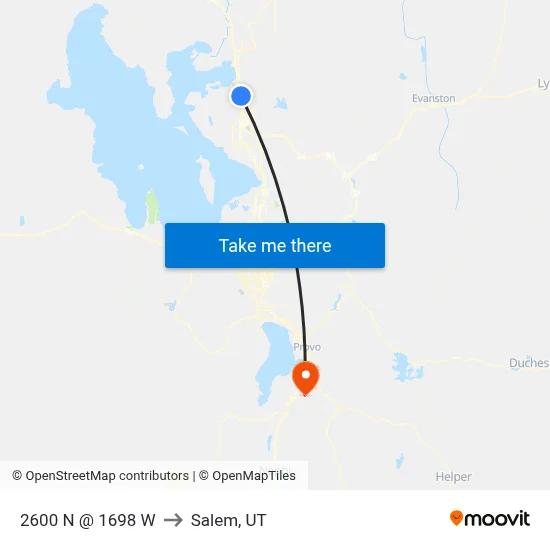 2600 N @ 1698 W to Salem, UT map