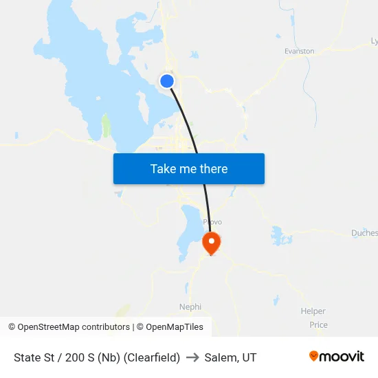 State St / 200 S (Nb) (Clearfield) to Salem, UT map