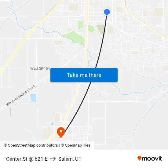 Center St @ 621 E to Salem, UT map