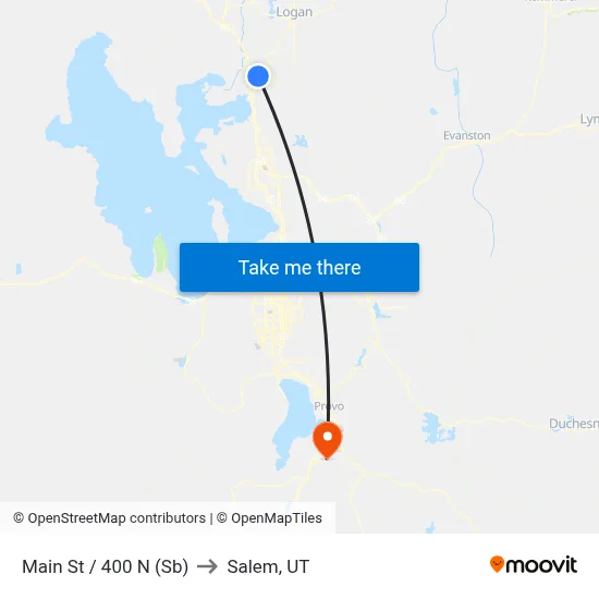 Main St / 400 N (Sb) to Salem, UT map