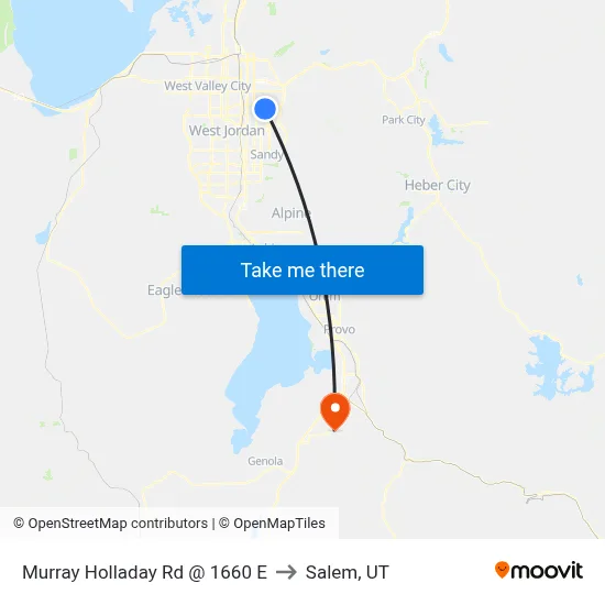 Murray Holladay Rd @ 1660 E to Salem, UT map