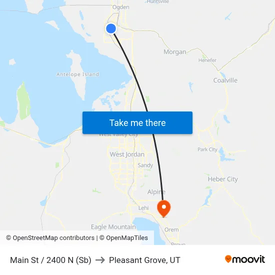 Main St / 2400 N (Sb) to Pleasant Grove, UT map