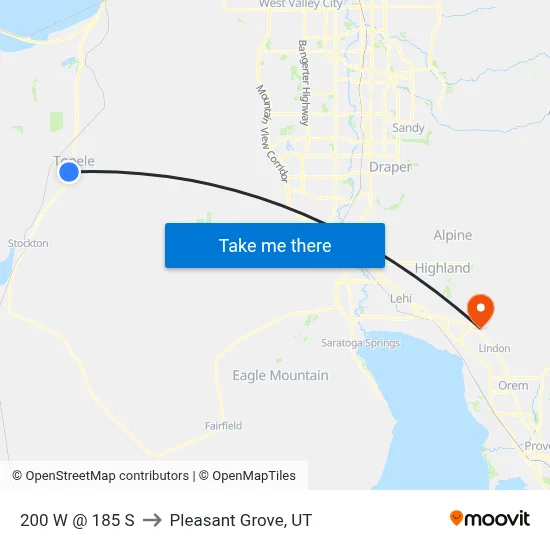 200 W @ 185 S to Pleasant Grove, UT map