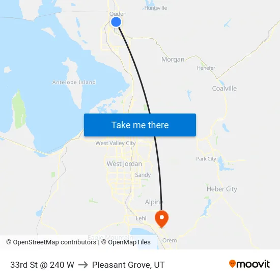 33rd St @ 240 W to Pleasant Grove, UT map