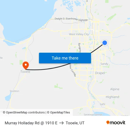 Murray Holladay Rd @ 1910 E to Tooele, UT map