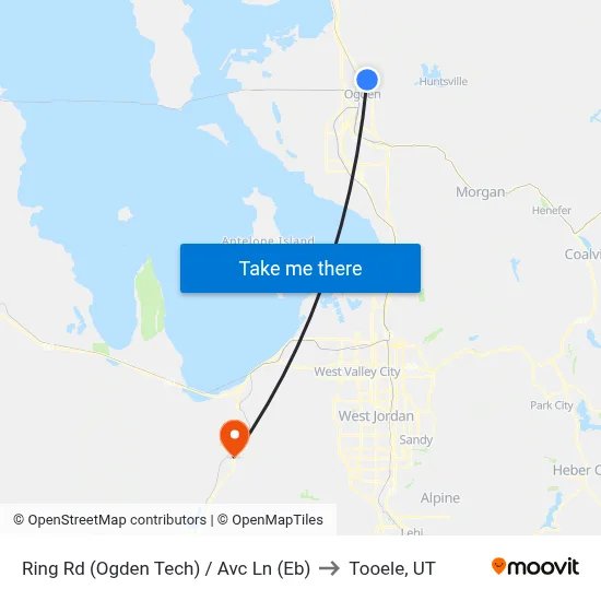 Ring Rd (Ogden Tech) / Avc Ln (Eb) to Tooele, UT map