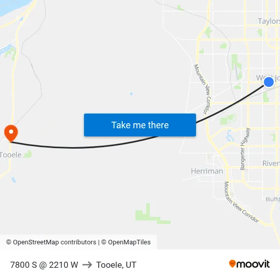 7800 S @ 2210 W to Tooele, UT map