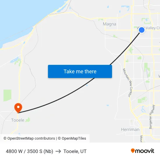 4800 W / 3500 S (Nb) to Tooele, UT map