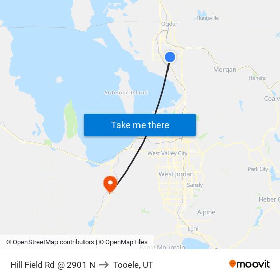 Hill Field Rd @ 2901 N to Tooele, UT map