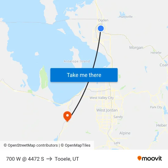 700 W @ 4472 S to Tooele, UT map
