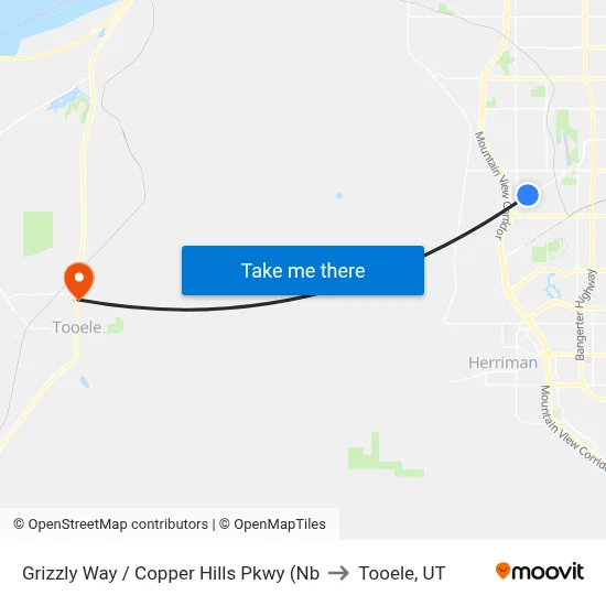 Grizzly Way / Copper Hills Pkwy (Nb to Tooele, UT map