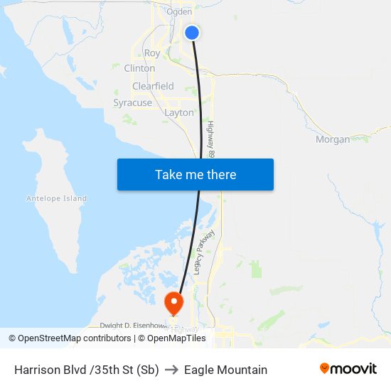 Harrison Blvd /35th St (Sb) to Eagle Mountain map