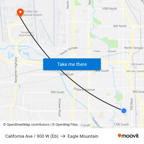 California Ave / 900 W (Eb) to Eagle Mountain map