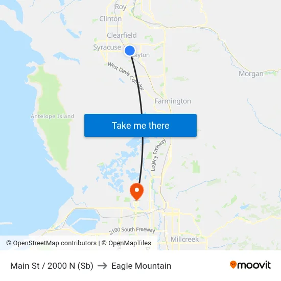 Main St / 2000 N (Sb) to Eagle Mountain map