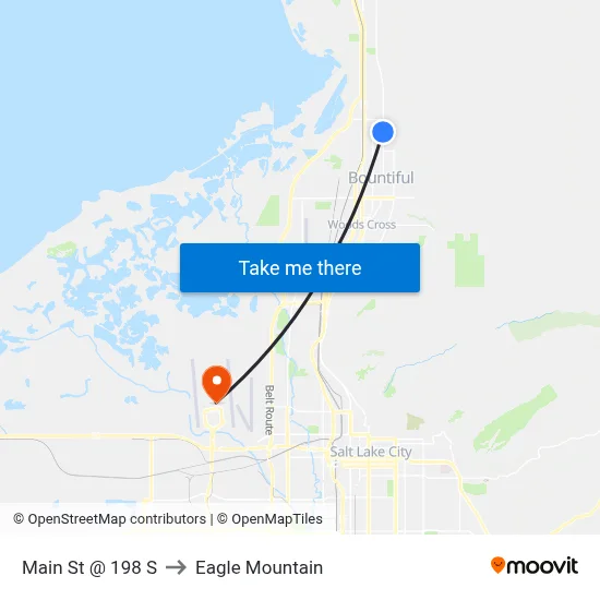 Main St @ 198 S to Eagle Mountain map
