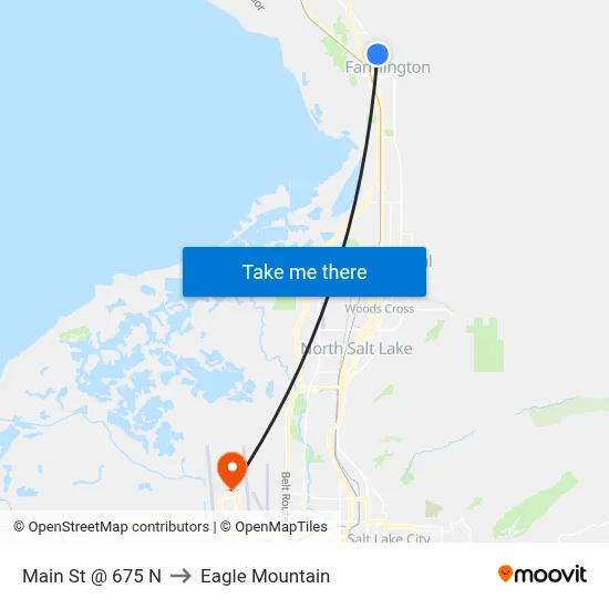 Main St @ 675 N to Eagle Mountain map