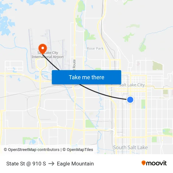 State St @ 910 S to Eagle Mountain map