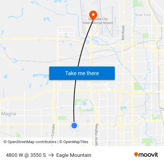 4800 W @ 3550 S to Eagle Mountain map