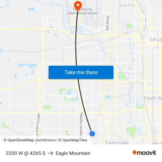 3200 W @ 4265 S to Eagle Mountain map