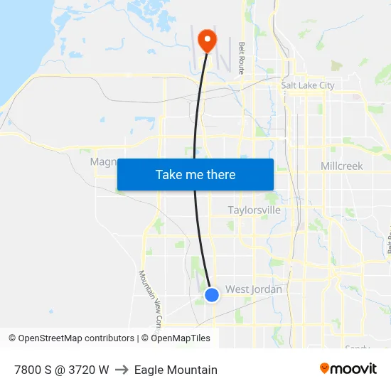 7800 S @ 3720 W to Eagle Mountain map