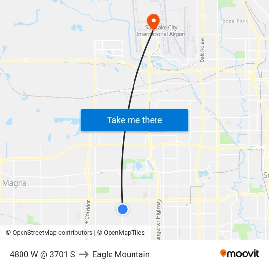 4800 W @ 3701 S to Eagle Mountain map
