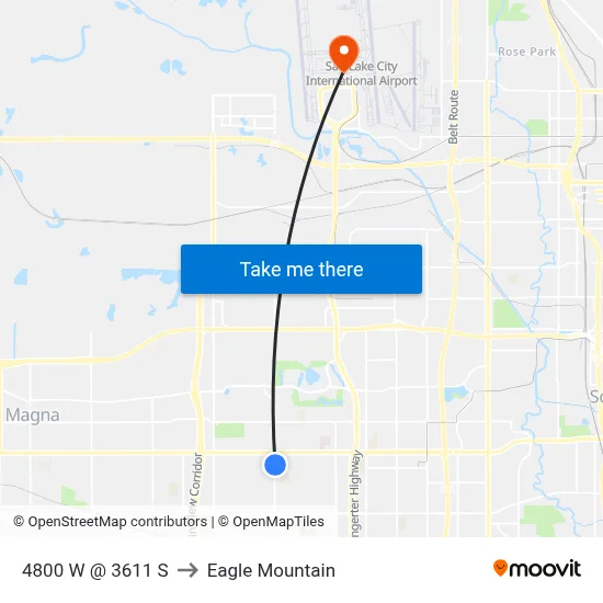 4800 W @ 3611 S to Eagle Mountain map