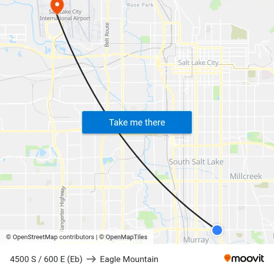 4500 S / 600 E (Eb) to Eagle Mountain map