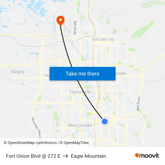 Fort Union Blvd @ 272 E to Eagle Mountain map