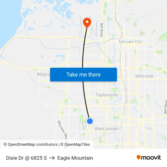 Dixie Dr @ 6825 S to Eagle Mountain map