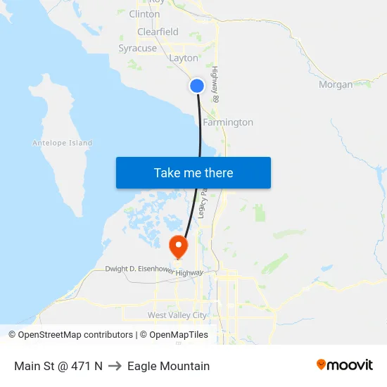 Main St @ 471 N to Eagle Mountain map