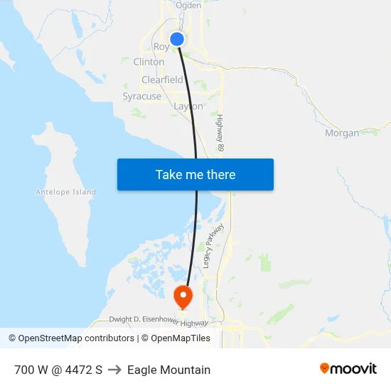 700 W @ 4472 S to Eagle Mountain map