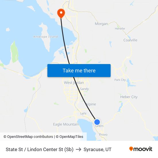 State St / Lindon Center St (Sb) to Syracuse, UT map
