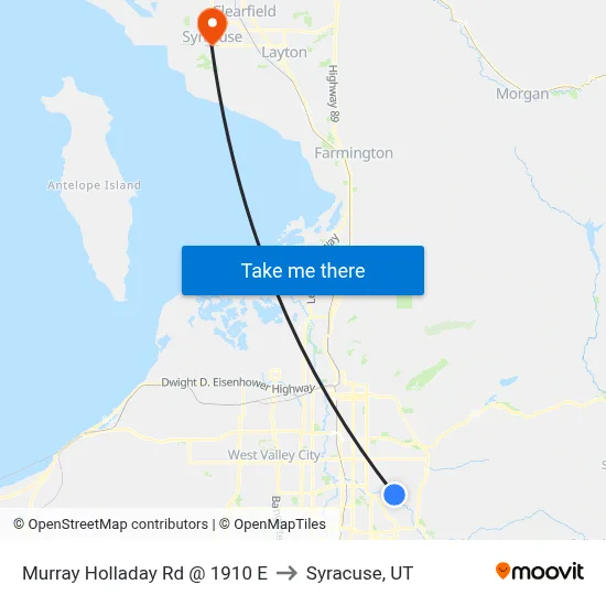 Murray Holladay Rd @ 1910 E to Syracuse, UT map