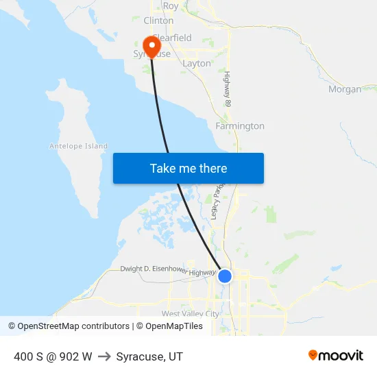 400 S @ 902 W to Syracuse, UT map