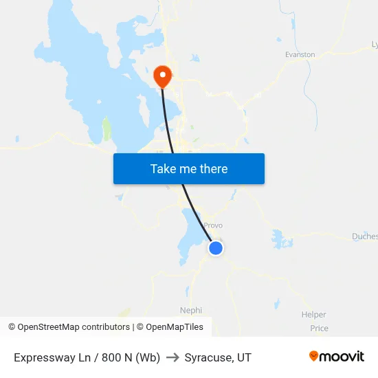 Expressway Ln / 800 N (Wb) to Syracuse, UT map