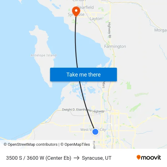 3500 S / 3600 W (Center Eb) to Syracuse, UT map
