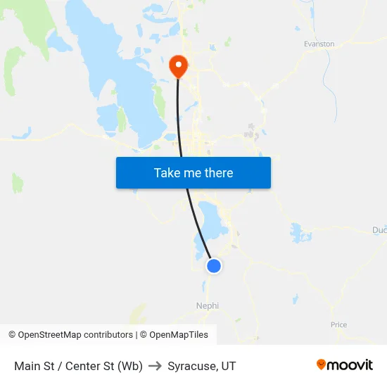 Main St / Center St (Wb) to Syracuse, UT map