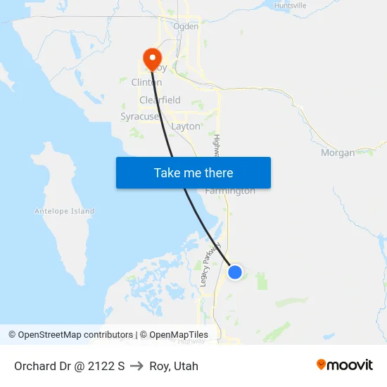 Orchard Dr @ 2122 S to Roy, Utah map