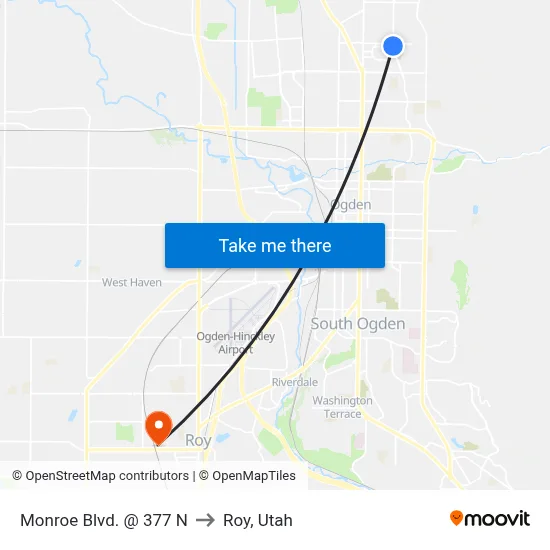 Monroe Blvd. @ 377 N to Roy, Utah map