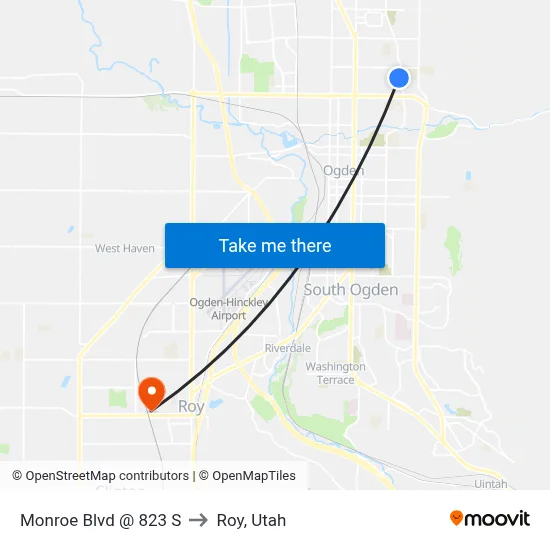 Monroe Blvd @ 823 S to Roy, Utah map