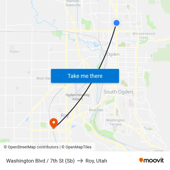 Washington Blvd / 7th St (Sb) to Roy, Utah map