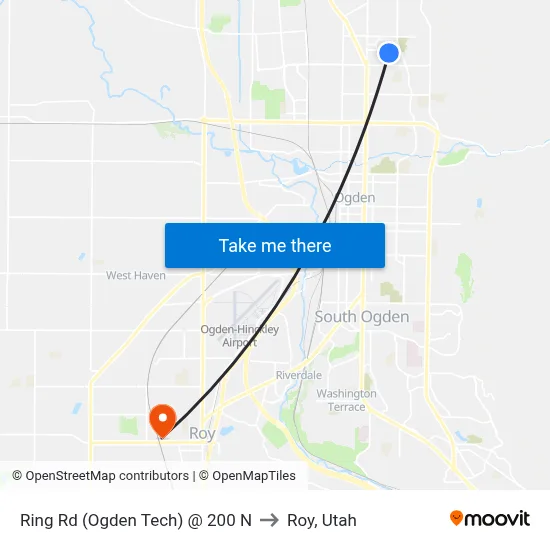 Ring Rd    (Ogden Tech) @ 200 N to Roy, Utah map