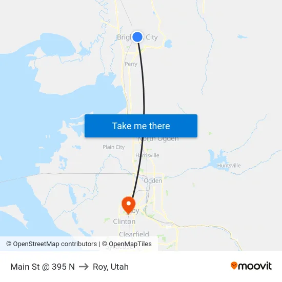 Main St @ 395 N to Roy, Utah map