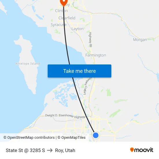 State St @ 3285 S to Roy, Utah map