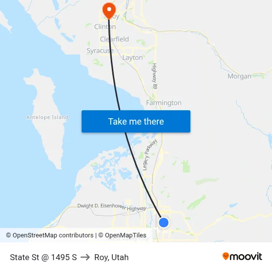 State St @ 1495 S to Roy, Utah map