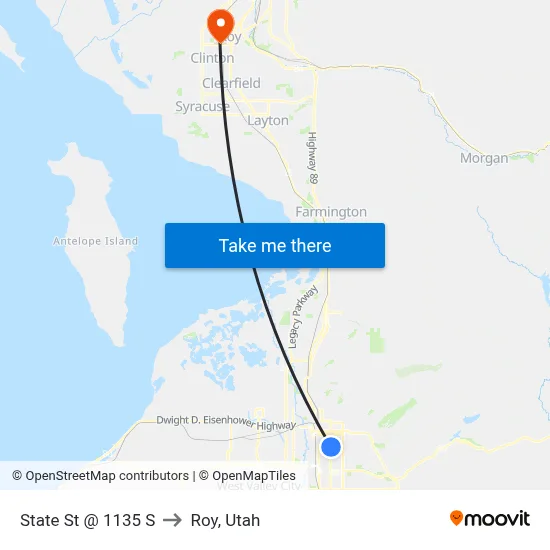 State St @ 1135 S to Roy, Utah map